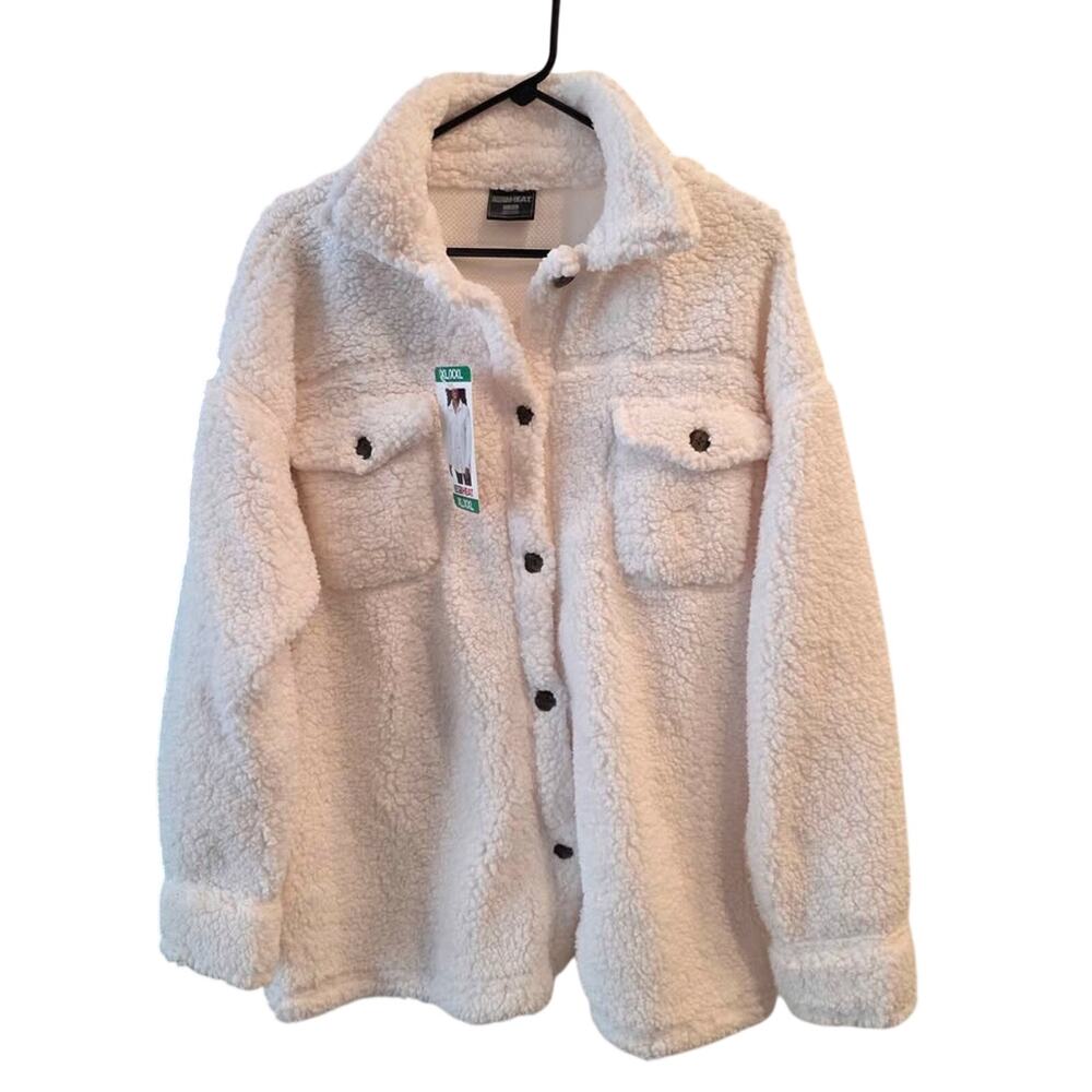 NWT 32 Degrees Heat Women's Sherpa Shacket - Size XL/XXL